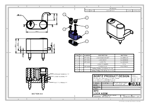 2D CAD technical control drawing